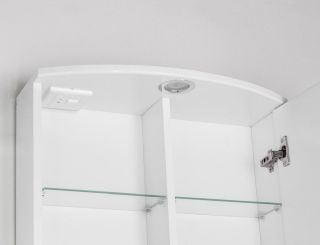 Зеркальный шкаф Style Line ЛС-000010038  "Жасмин 2 500/С", Люкс белый